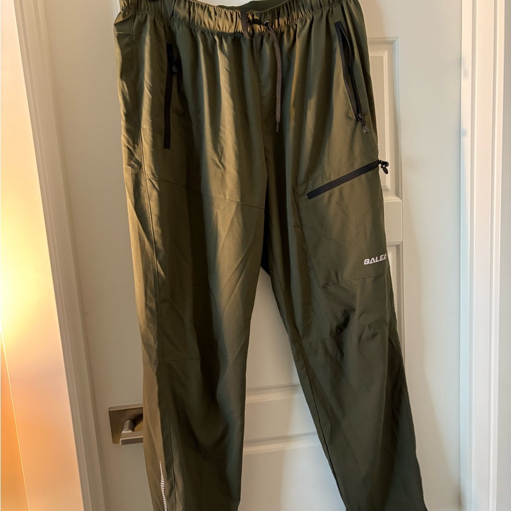 Balenciaga Women's Olive Green Track Pants